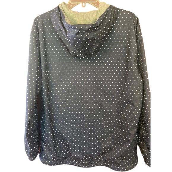 Charles River Windbreaker Chatham Jacket Womens Medium Polka Dot Zipper Pockets - Picture 2 of 9